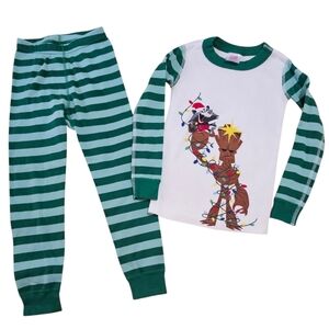Hanna Andersson 110 (5T) Christmas Groot Long John PJs